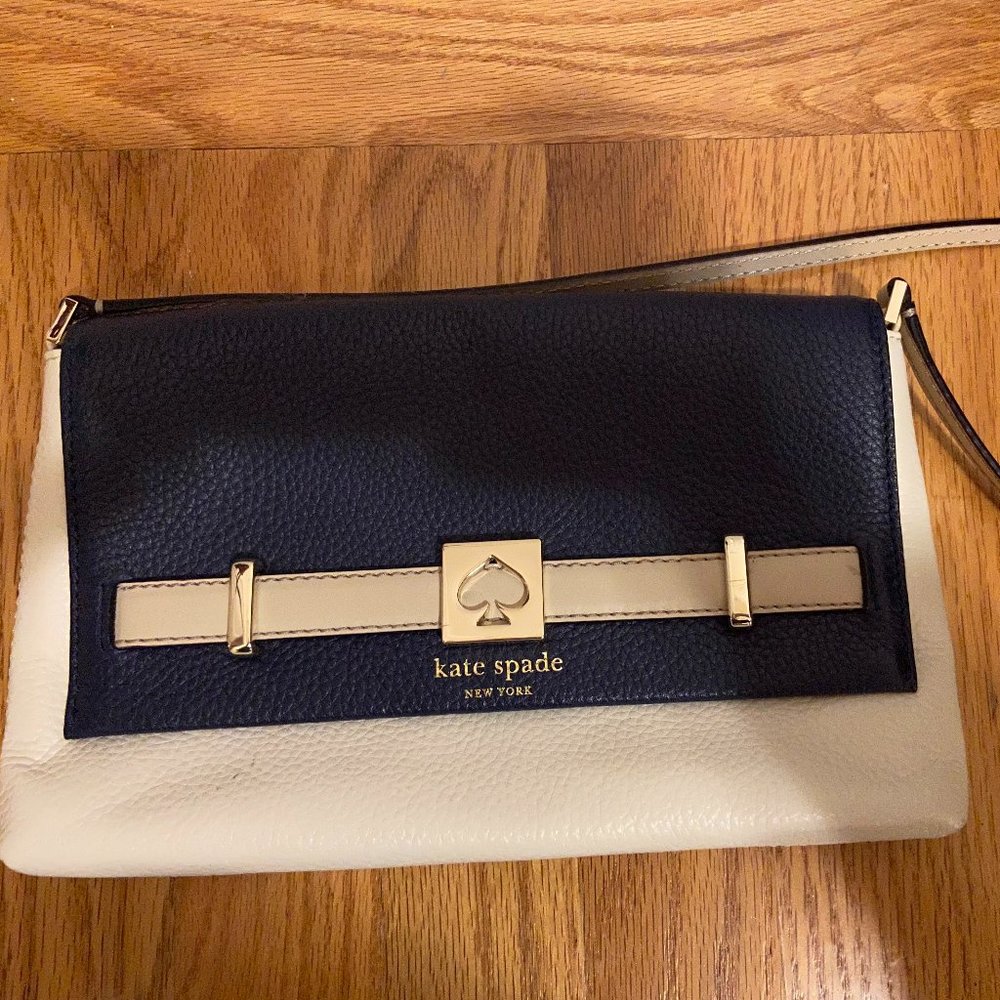 Kate Spade White and Leather handbag purse